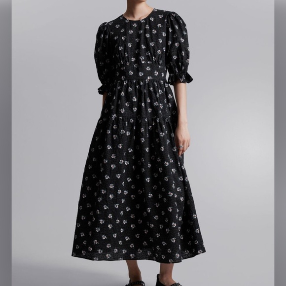 & Other Stories Dresses & Skirts - & other stories floral puff sleeve midi dress